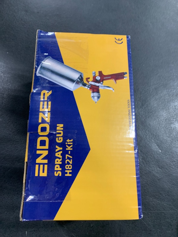 Photo 1 of ENDOZER Professional HVLP Gravity Feed Air Spray Gun Set with 1.4 1.7 2.0mm Nozzles, Paint Gun with 1000cc Aluminum Cup for Auto Paint, Wall Painting, Base Coatings?Red?