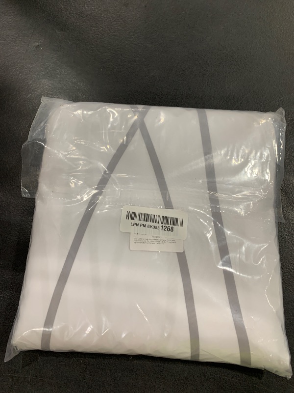 Photo 1 of LXBNI No Hook Grey White Striped Shower Curtain with Snap in Fabric Liner Set - Hotel Liner Set with See Through Mesh Top Window,Machine Washable, 71x74 INCH
