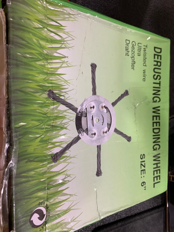 Photo 1 of BACFEILIN Steel Wire Grass Trimmer Head, 2025 New String Trimmer Replacement Head,6 Inch Wired Trimmer Blade,Metal Weed Eater Blade,for Lawn Mower Tray (1,6 Blade)