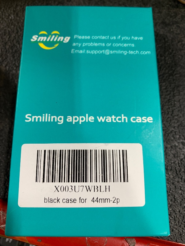 Photo 1 of Smiling 2 Pack Case Built in Tempered Glass Screen Protector Compatible with Apple Watch SE 2/SE/Series 6/Series 5/Series 4 44mm, Hard PC Case Overall Protective Cover- Black