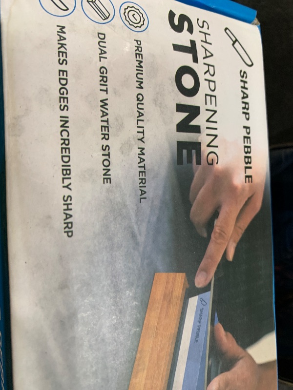 Photo 1 of Sharp Pebble Premium Whetstone Knife Sharpening Stone 2 Side Grit 1000/6000 Waterstone- Whetstone Knife Sharpener- NonSlip Bamboo Base & Angle Guide