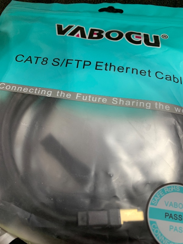 Photo 1 of Cat 8 Ethernet Cable, 1.5Ft 3Ft 6Ft 10Ft 15Ft 20Ft 30Ft 40Ft 50Ft 60Ft 100Ft Heavy Duty High Speed Internet Network Cable, Professional LAN Cable Shielded in Wall, Indoor&Outdoor