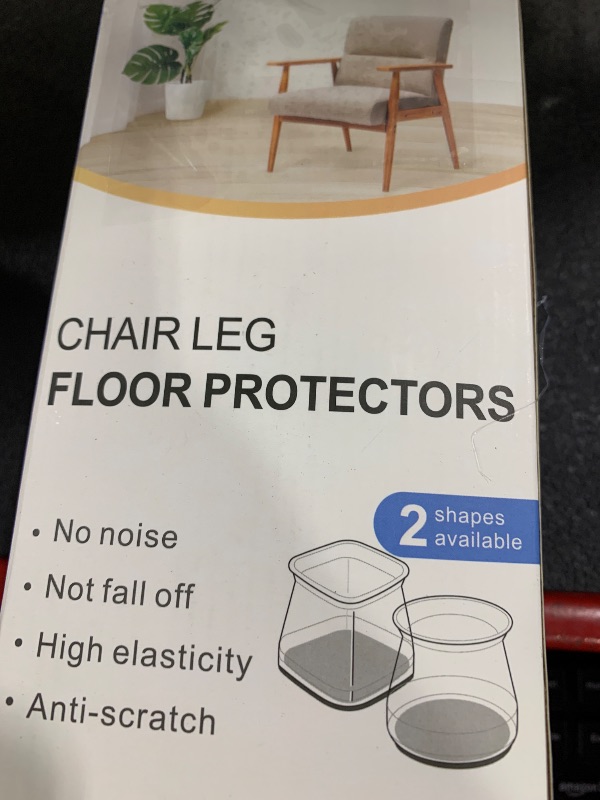 Photo 1 of 24 Pcs Chair Leg Floor Protectors for Hardwood Floors Silicone Covers to Protect Wood Tile Floors Felt Pads Furniture Leg Caps Non Slip Reduce Noise (Fit:1.3"-2")