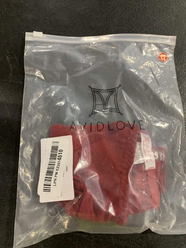 Photo 1 of Avidlove Women's Underwear Panties Lace Cheeky Sexy Breathable Hipster Panties 1 Pack Wine Red Medium