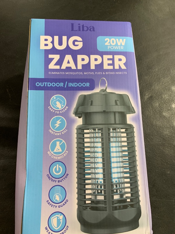 Photo 1 of LiBa Electric Bug Zapper, Outdoor & Indoor Insect Killer with Switch – 4000V Powerful Grid, 20W Extra Brightness IPX4 Waterproof Mosquito Repellent Outdoor, Fly Traps for Backyard Patio