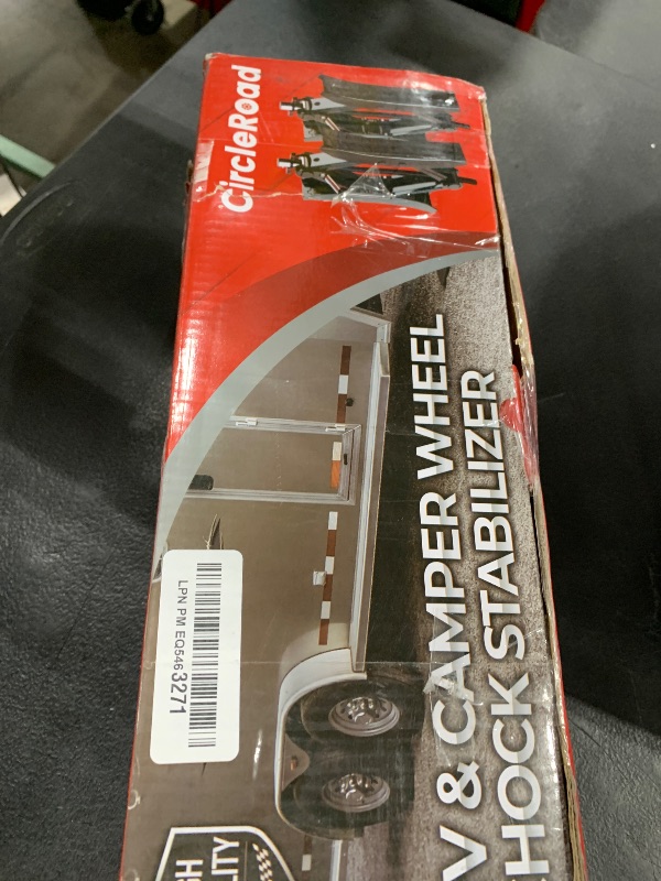 Photo 1 of CircleRoad Camper Wheel Chock Stabilizer 2 Sets, Upgraded Side Grain Heavy Duty X-Shaped Stabilizer Wheel Chock RV Travel Trailer Accessories Anti-Move Anti Rust Coating Tire Chalks