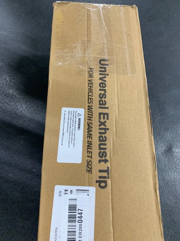 Photo 1 of A-KARCK Exhaust Tip 3 Inch Inlet, 3" Inlet 4" Outlet 12" Long Black Coated Finish Muffler Tip For Truck Tailpipe, Stainless Steel Rolled Edge