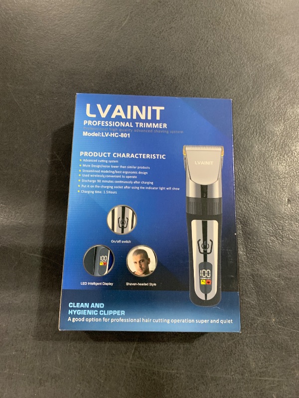 Photo 1 of LVAINIT Hair Clippers for Men, Cordless LCD Rechargeable Hair Trimmer Beard Trimmer for Men, Men's Grooming Kit for Hair, Face, Beard, Professional Electric Barber Clippers