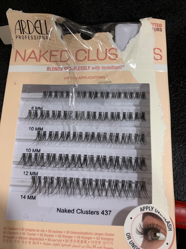 Photo 1 of Ardell Naked Clusters 437, DIY Lash Clusters, Natural Looking Individual Lashes, Reusable Eyelash Extension Kit, 50 Clusters, Up to 8 Applications, 1-Pack