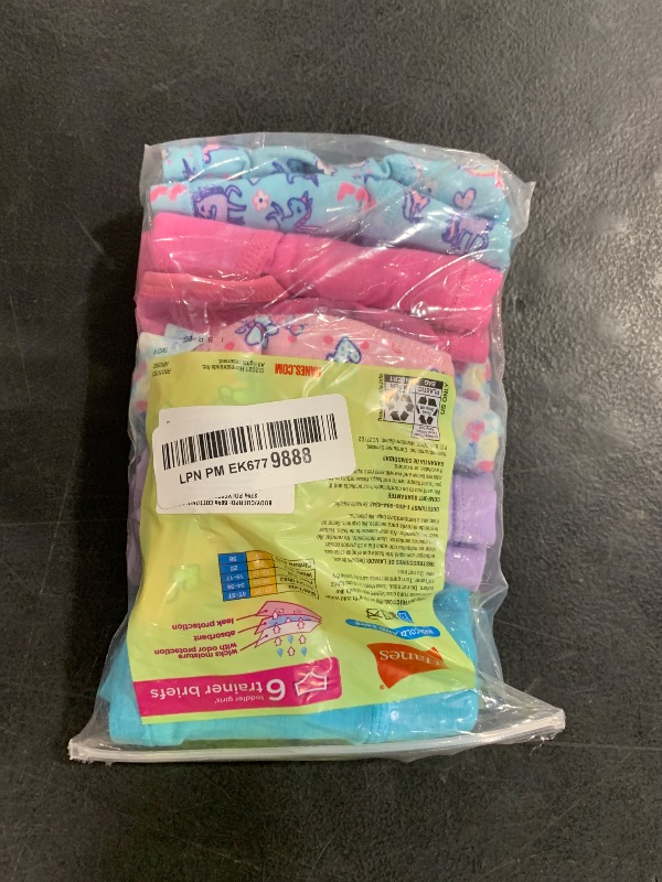 Photo 1 of Hanes Toddler Girls' Potty Trainer Briefs, 6-Pack, Assorted, 4/5