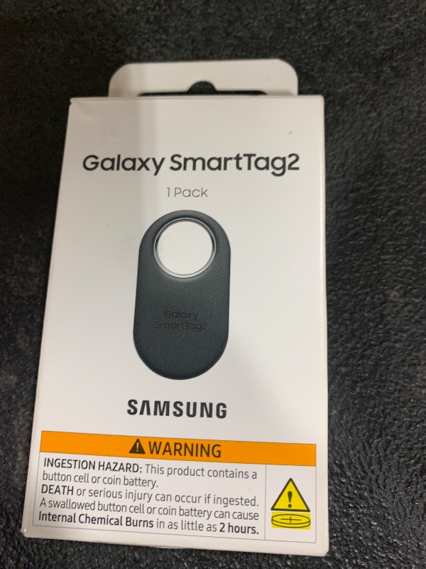 Photo 1 of Samsung Galaxy SmartTag2, Bluetooth Tracker, Smart Tag GPS Locator Tracking Device, Item Finder for Keys, Wallet, Luggage, Pets, Use w/ Phones and Tablets Android 11 or Later, 2023, 1 Pack, Black
