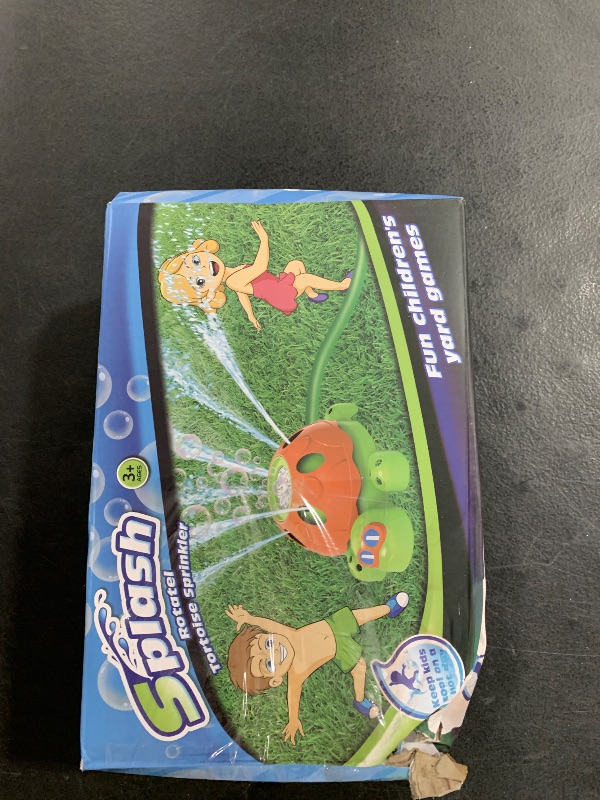Photo 1 of 2 in 1 Sprinkler for Kids Summer Toys, Spinning Turtle & Bubble Machine Water Toys Toddler Outdoor Toys Backyard Games Splashing Fun Outside Toys Kids Sprinkler Gifts for Boys Girls
