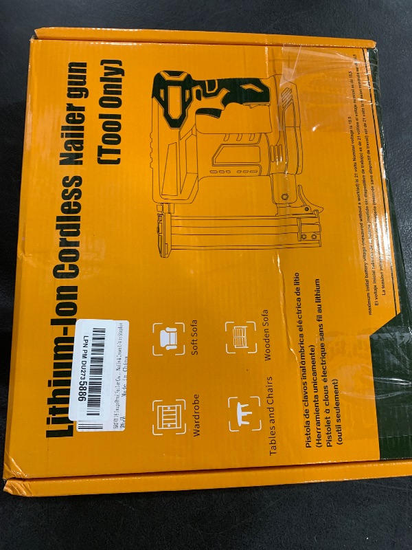 Photo 1 of BROVR 18 Gauge Brad Nailer Cordless for DE WALT 20V Battery (No Battery), 2 in 1 Staple Gun/Nail Gun Battery Powered with 2000 Nails for Wood, Drive up to 1-1/4 in Nails & Crown 7/8 in Staples, Red