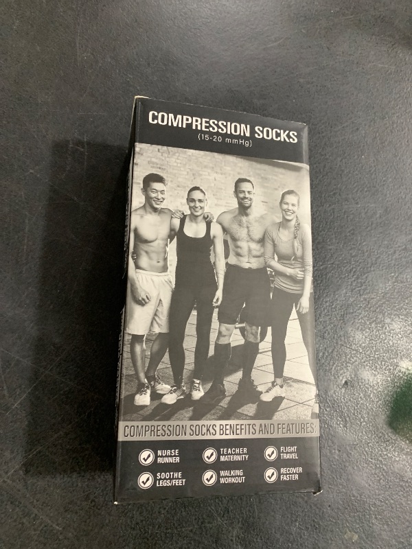 Photo 1 of CHARMKING Compression Socks for Women & Men Circulation (3 Pairs) 15-20 mmHg is Best Athletic for Running, Flight Travel, Support, Cycling, Pregnant - Boost Performance, Durability (S/M, Multi 54)
