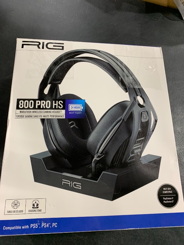 Photo 1 of RIG 800 PRO HS Wireless Gaming Headset & Multi-Function Base Station for PlayStation PS4, PS5, PC, Mac, USB - Up to 60 Hour Battery (NOT Compatible with Xbox)