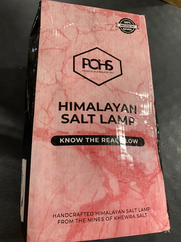 Photo 1 of POHS 10-12 Inches Tall- Extra Large,11-15 lbs, 100% Authentic Natural Himalayan Pink Salt Lamp, Hand Crafted Wooden Base, Bulb Replacement Included