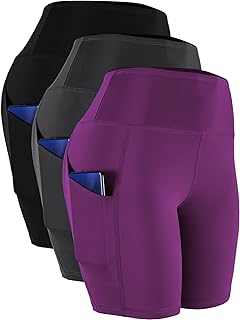 Photo 1 of CADMUS High Waist Athletic Shorts for Womens Yoga Fitness Running Shorts with Deep Pockets size Large