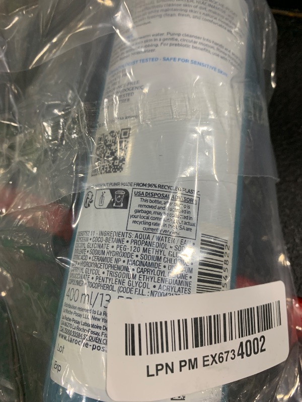 Photo 1 of La Roche-Posay Toleriane Purifying Foaming Facial Cleanser, Oil Free Face Wash for Women & Men with Niacinamide + Ceramides, Pore Cleanser Safe For Sensitive Skin, Won’t Dry Out Skin, Soap Free, 400ml