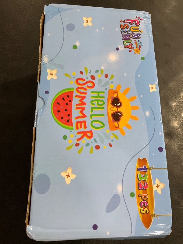 Photo 1 of Pool Party Favors Beach Party Favors - 132PCS Summer Beach Pool Toys for Kids Include Beach Balls, Kids Sunglasses Bulk, Bubble Wands...Pool Party Supplies for Summer Birthday Party for Kids 4-8 8-12