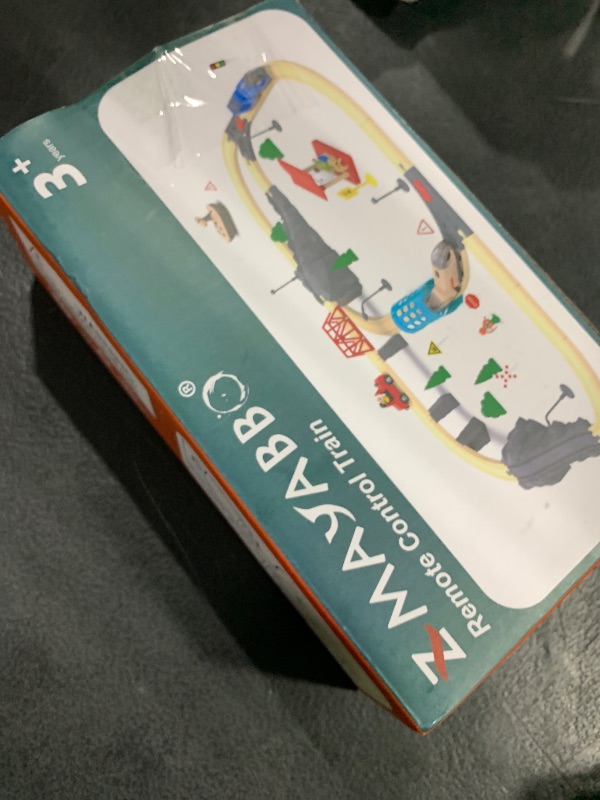 Photo 1 of Electric Train for Wooden Track, Remote Control Train Toy, Motorized Train and Tunnel with Voice & Lights Effect, Battery Operated Locomotive Train Set Compatible with Thomas, Brio, Chuggington