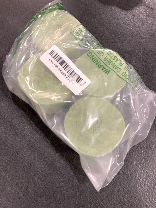 Photo 1 of PartyWoo Crepe Paper Streamers 4 Rolls 328ft, Pack of Pearl Green Party Streamers, Crepe Paper for Birthday & Baby Shower Decorations (1.8 in x 82 Ft/Roll)