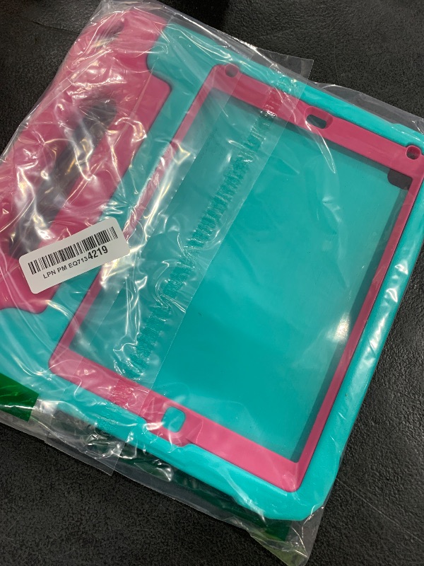 Photo 1 of YIHE Kids Case for iPad 9.7 Inch with Screen Protector, Shockproof Handle Convertible Stand Case for iPad 9.7 6th/5th Generation 2018/2017, iPad Air 2/1& iPad Pro 9.7, Cyan&Pink