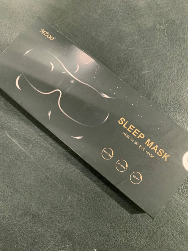 Photo 1 of MZOO Sleep Eye Mask for Side Sleeper Men Women, Zero Eye Pressure 3D Sleeping Mask, Light Blocking Patented Design Night Blindfold, Soft Eye Shade Cover for Travel, Black