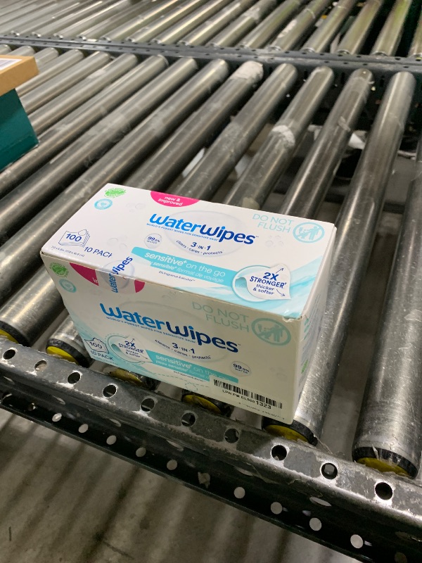 Photo 1 of WaterWipes On The Go Wipes, 99.9% Water, 3-In-1 Cleans, Cares, Protects, Unscented & Hypoallergenic, 100 Count (10 Packs)