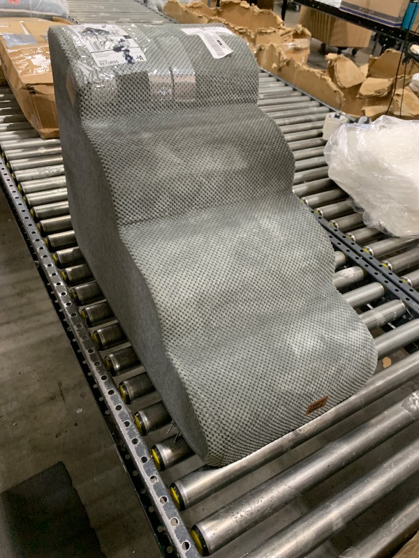 Photo 1 of 3-Step Dog Ramp and Stairs for Sofa and Chair - Non-Slip Sturdy Pet Steps for Small Dogs and Cats,15.7" H,Grey