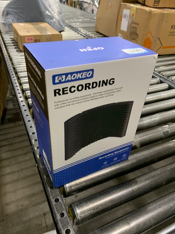Photo 1 of Aokeo Professional Studio Recording Microphone Isolation Shield,Suitable for Blue Yeti and Any Condenser Microphone Recording Equipment