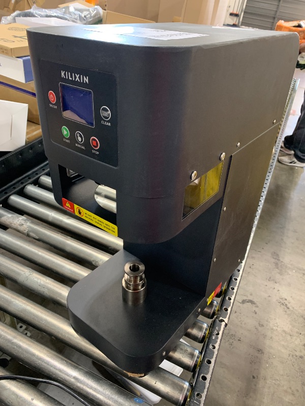 Photo 1 of Automatic Commercial Can Sealer Machine, Roller Rotates Bottle Won't Rotate - Soda Can Seaming Machine, Height Adjustable, Electric Bottle Sealer Machine for Plastic Aluminum Beer Can ?5.5cm in Diam.?
