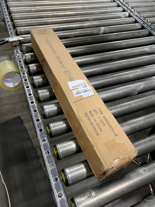 Photo 1 of Full Extension Undermount Drawer Slides 18 inch (1 Pair), Soft Close Concealed Drawer Runners, Come with Mounting Screws and Brackets