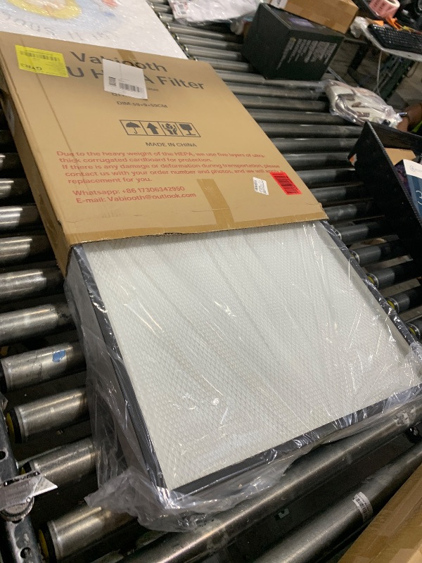 Photo 1 of [Lab-Biosafety Level] H14 Fan Filter Unit Filters, Vabiooth FFU HEPA Laminar-Flow-Hood Filters for Class 100/ISO 5 Cleanliness Clean Room Mycology and Mushroom Room Work 22.6" x 22.6" (HEPA Filter)