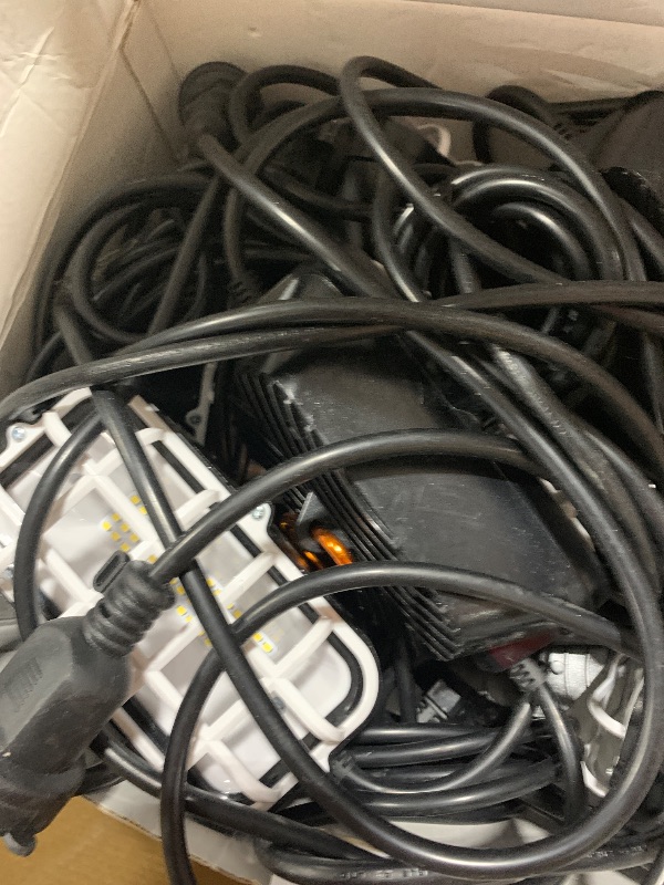 Photo 1 of RIUVAO 100ft LED Construction String Lights, 150W 15000LM Waterproof IP67 Led String Work Lights, Construction Temporary Light (100ft-10 Light).