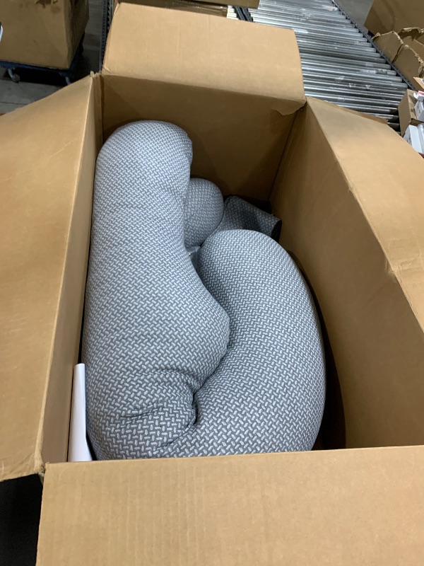 Photo 1 of Momcozy Pregnancy Pillows, Original F Shaped, with Air Layer Cover, Grey