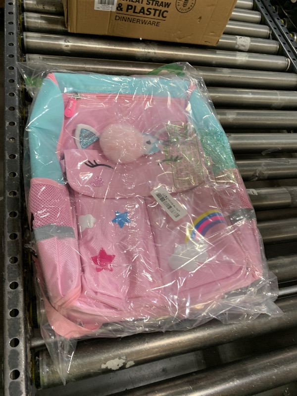 Photo 1 of AO ALI VICTORY Unicorn Girls Backpacks for School Princess Bowknot Kids Bookbags Boys Dinosaur Backpack (Large, Pink)