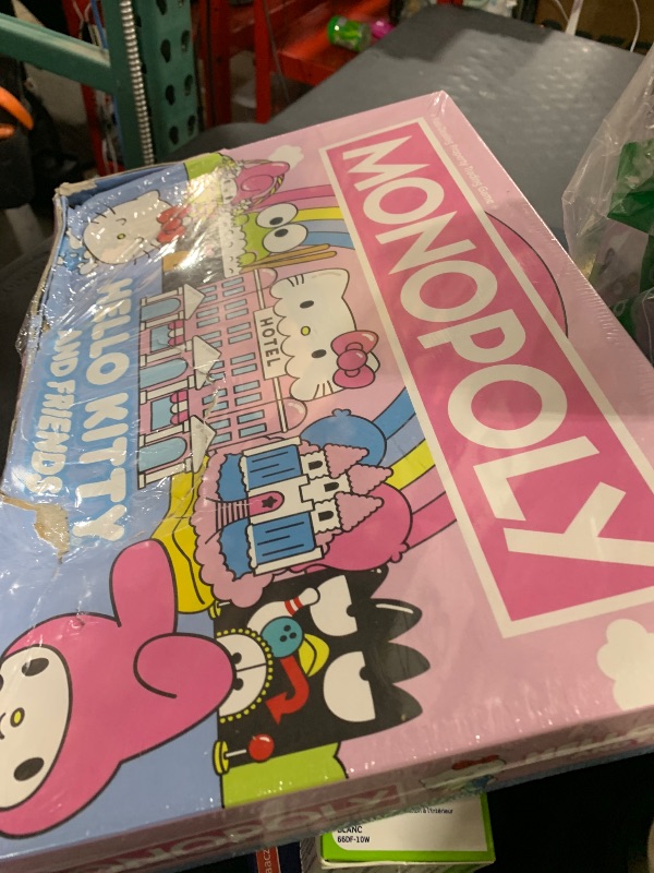 Photo 1 of Monopoly: Hello Kitty and Friends, Buy, Sell, Trade Buildings from The Animated Series, Featuring My Melody, Badtz-Maru, Keroppi, Classic Monopoly Game, Officially-Licensed Hello Kitty Merchandise