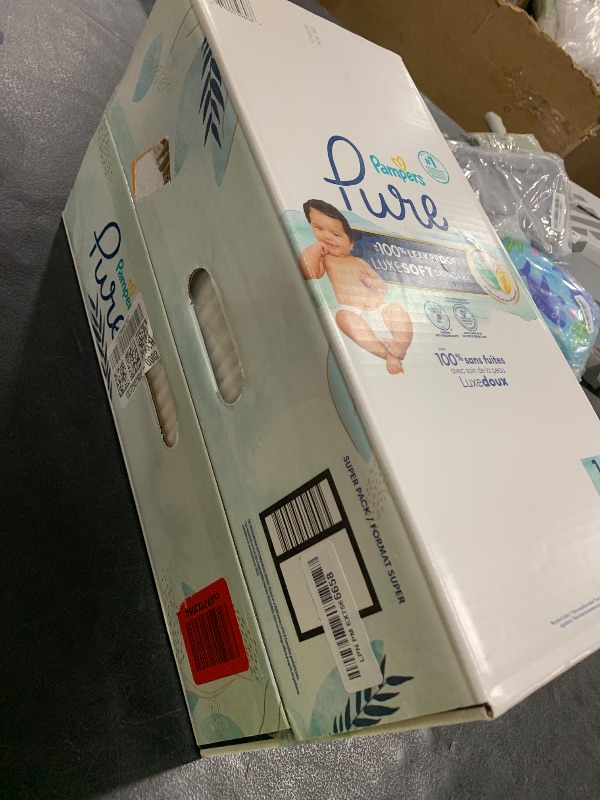 Photo 1 of Pampers Pure Protection Baby Diapers, Size 1 (8-14 lbs), 82 Count, Up to 100% Leakproof, Premium Plant-based Skin Protection, Hypoallergenic Soft Diapers