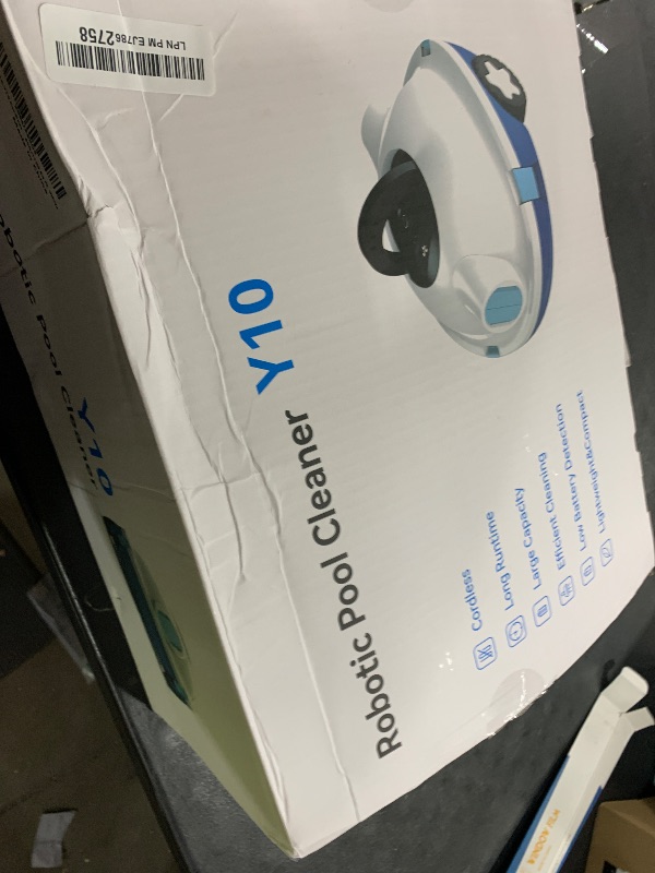 Photo 1 of OUCAXIA Y10 Cordless Robotic Pool Cleaner Automatic Vacuum - 90 Mins Runtime, Powerful Suction, Self-Parking, Lightweight for Above/Inground Pools Up to 65ft/1100 Sq.Ft (Pure)