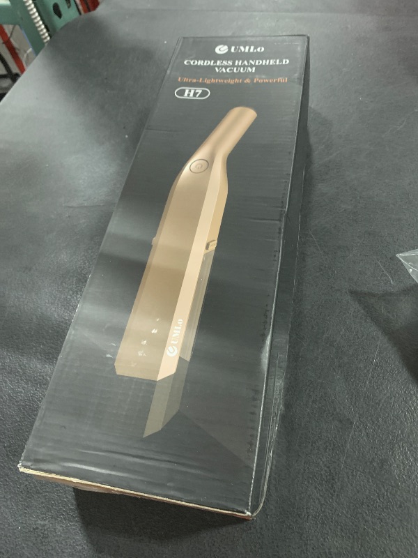 Photo 1 of Handheld Vacuum Cordless,Rechargeable Car Vacuum Cleaner with High Suction,Powerful Hand Vacuum with 2200mAh Battery,35 Mins Runtime,Lanyard Storage for Car Home Office Dorm Quick Cleanups,H7 (Gold)