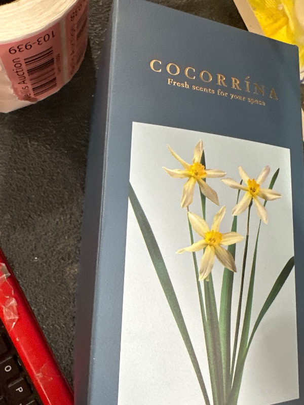 Photo 1 of Cocorrína Premium Reed Diffuser Set with Preserved Baby's Breath & Cotton Stick Cashmere Vanilla | 6.7oz Scent Fragrance Oil Diffuser for Bedroom Bathroom Home Décor