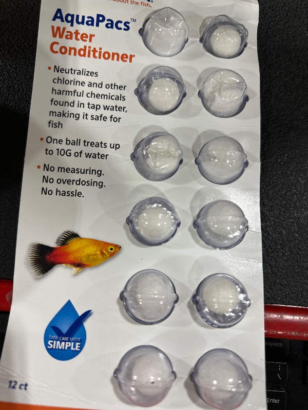 Photo 1 of Aqueon AquaPacs Water Conditioner 12 Pack, 10 Gallon