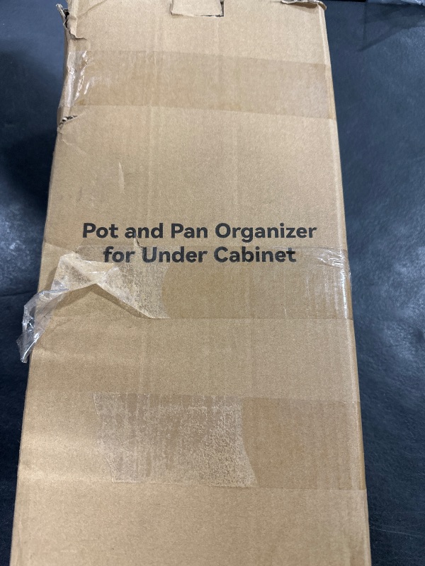 Photo 1 of Podxco Pot and Pan Organizer for Under Cabinet, Thickened 8-Tier Adjustable Heavy Duty Pot Organizers Inside Cabinet, Rust-Resistance Pan Organizers Inside Cabinet for Cast-iron Pans, Heavy Skillets