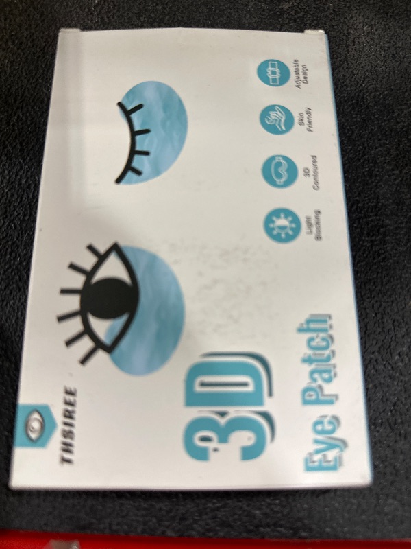 Photo 1 of THSIREE 2PCS Eye Patch, Adjustable Eye Patches, Medical Eye Patch, Amblyopia Lazy Eye Patches for Left or Right Eyes, Black