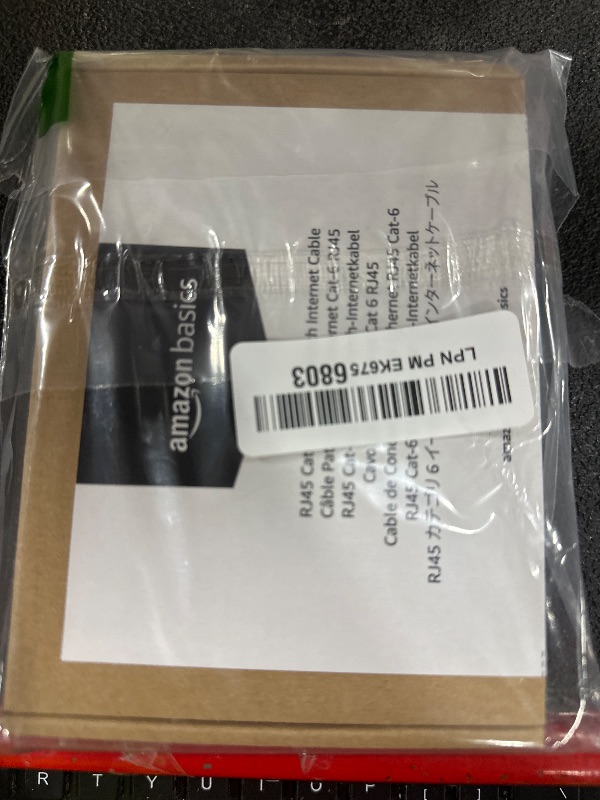Photo 1 of Amazon Basics RJ45 Cat 6 Ethernet Patch Cable, 10Gpbs High-Speed Cable, 250MHz, Snagless, 3 Foot, Black