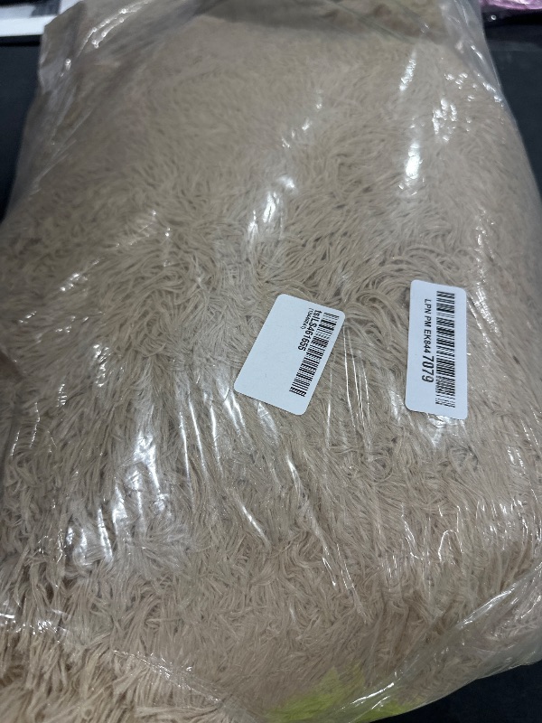Photo 1 of OHDS Beige Fluffy Rug for Bedroom 6x9 ft - Ultra Soft & Non Slip Shaggy Area Rug, Comfy Durable Carpet for Living Room Kids Room Teens Dorm Home Decor, 1.7'' Thick Indoor Plush Carpets