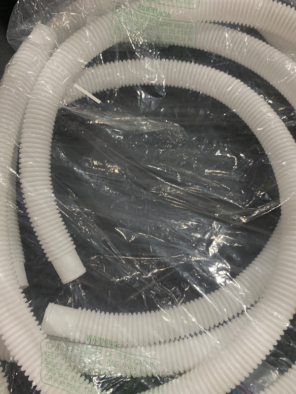 Photo 1 of Pool Hoses for Above Ground Pools, 4 Pack 1.25 x 59 Inch Pool Filter Pump Hoses, Compatible with Intex Pool Filter Pump 607, 637 With 8 Metal Clamps(4)