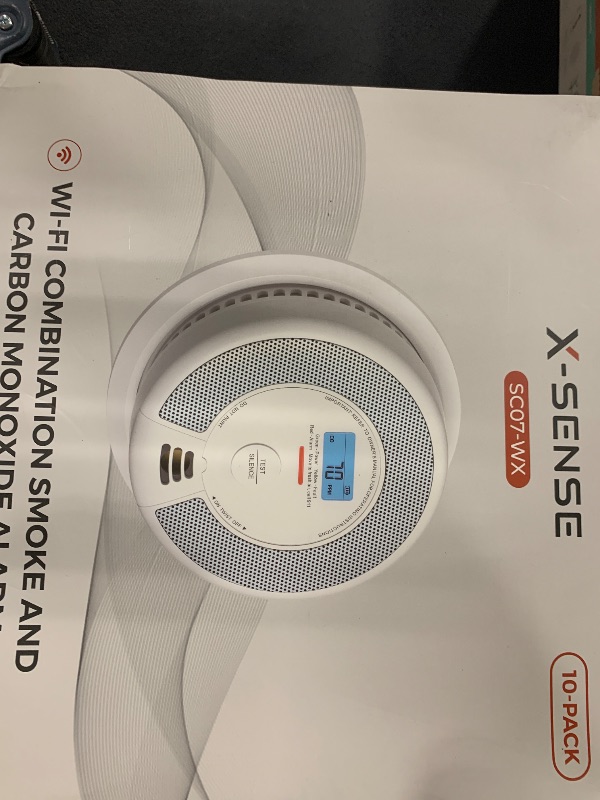 Photo 1 of X-Sense Smart Smoke Detector Carbon Monoxide Detector Combo with Replaceable Battery, Wi-Fi Smoke and Carbon Monoxide Detector with Real-Time App Notifications, SC07-WX, 10-Pack