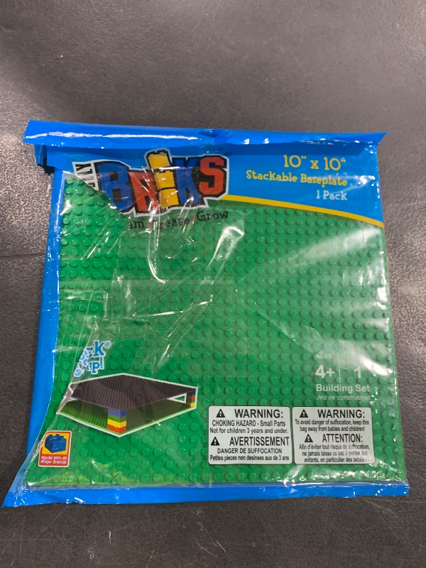 Photo 1 of 2 Pack Classic Baseplates Building Board for Building Bricks, Compatible with Lego, Platforms Base Building Sheet for Table Build on Mat Building Accessories for Kids Teens Adults, 10" x 10"
