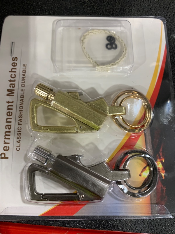 Photo 1 of YUSUD 2 Pack Permanent Match Infinity Lighter with Multitool Keychain Bottle Opener, Reusable Waterproof Match Strike Anywhere, Forever Flint Fire Starter for Outdoor Survival, for Men